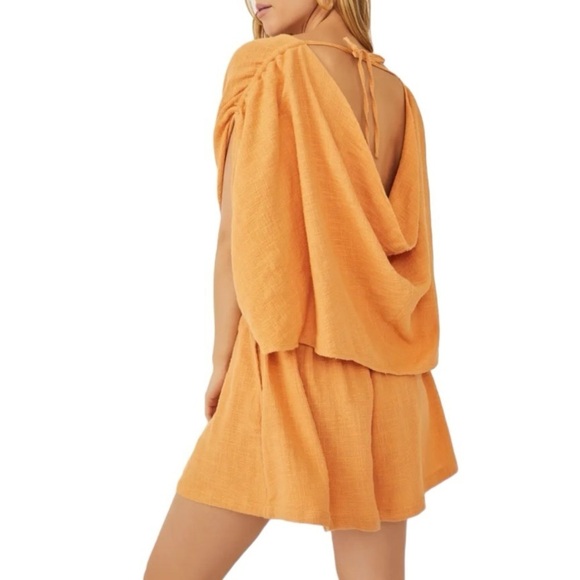 Free People - Pietro Tie Back Romper Sz M - Picture 2 of 9